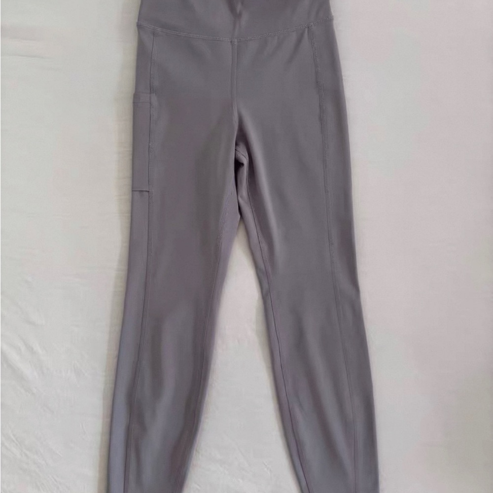 High-Waist Gray Active Leggings